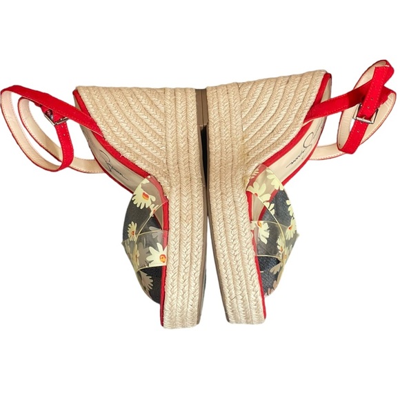 Jessica Simpson Semie Floral
Jelly‎ Strap Espadrille Wedge
Sandal Womens 7M Red - Picture 9 of 15